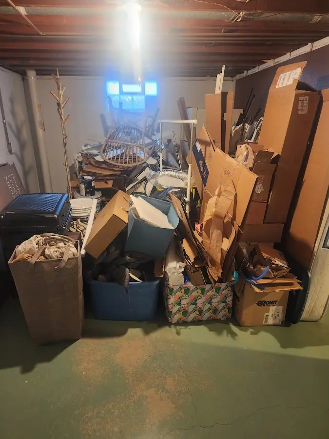 Roll-off dumpster container at job site for Construction Dumpster Rental in Pownal